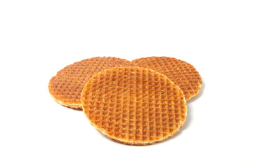 food waffle with caramel
