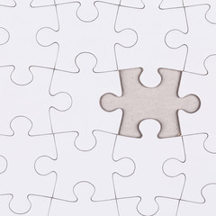 Fototapeta premium white jigsaw puzzle