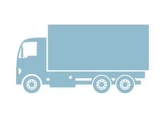 Truck vector icon on white background