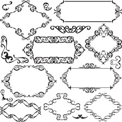 Victorian swirl ornate art set