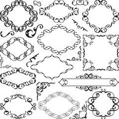 Vintage art ornate set