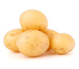 new potato tuber isolated on white background cutout