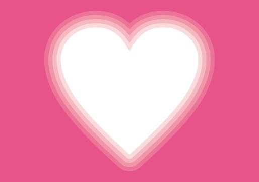 Valentine pink vignette heart