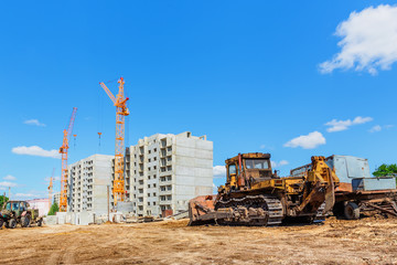 Machinery on construction site