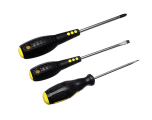 three screwdrivers