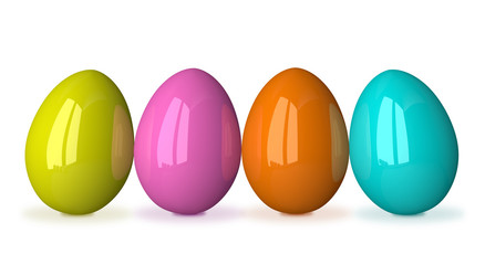 Multicolor glossy eggs