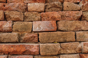 Old red brick wall