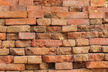 Old red brick wall