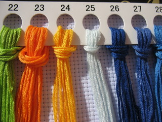 Разноцветные нитки для вышивальщицы