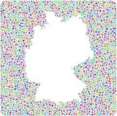 Map of Germany - Europe - into a square icon