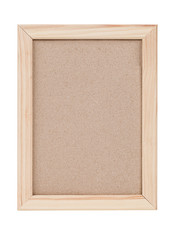 Fototapeta premium Wooden frame isolated on white background