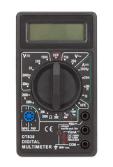 multimeter isolated on white background