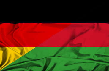 Waving flag of Malawi and Germany