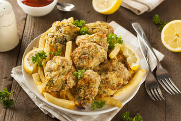 Homemade Breaded Fried Oysters
