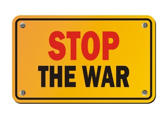 stop the war - protest signs