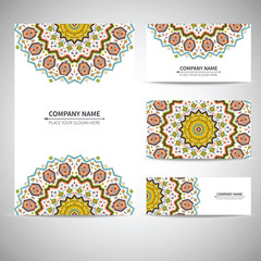 Business card template. Vector illustration in native style