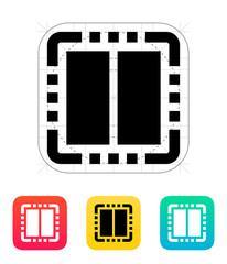 Dual Core CPU icon. Vector illustration.