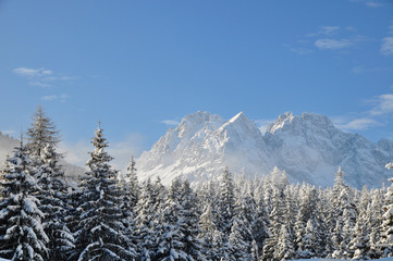 Alpine winter scene