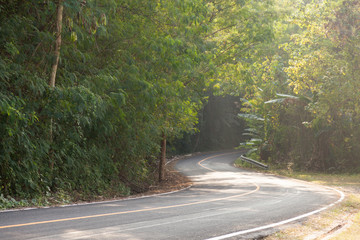 Down a curvy road