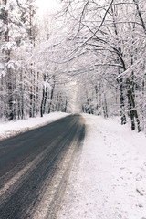 Obraz premium winter road