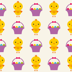 Fototapeta premium Seamless Easter pattern