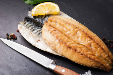 Fresh smoked mackerel with peppercorns