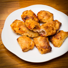 Panzerotti ripieni di mozzarella e pomodoro, italian cuisine