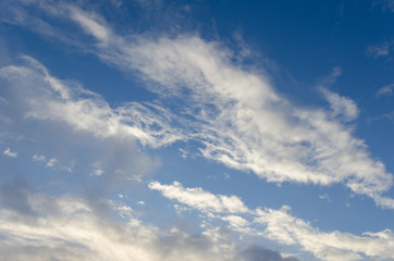 sky with dramatic  clouds over  Sea