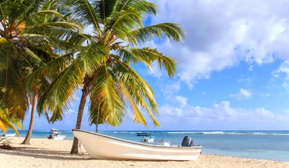 Fotobehang Caribbean beach in Dominican Republic © Maciej Czekajewski