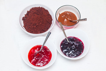 Ingredients  for baking homemade cake pops