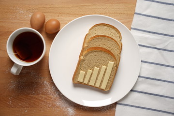 Infographics on the breakfast table
