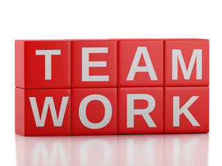 3d teamwork business concept