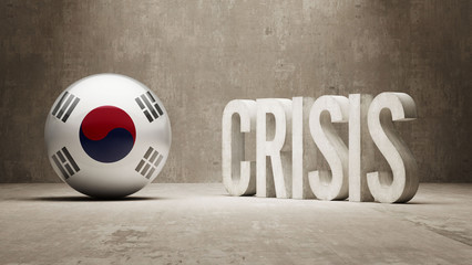 South Korea. Crisis  Concept