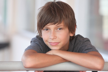 portrait of a happy boy outdoors © atikinka2