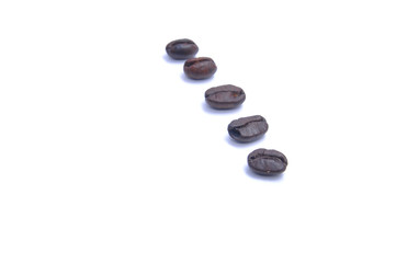Coffee bean on white background