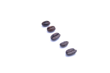 Coffee bean on white background