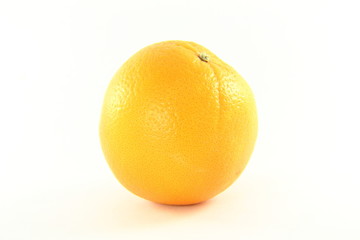 fresh orange fruit in white background