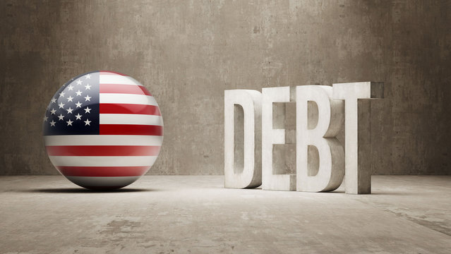 United States. Debt  Concept