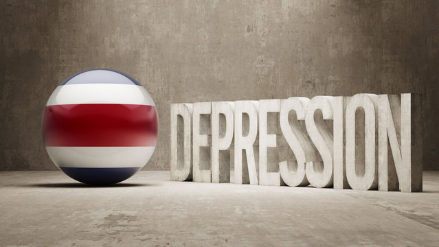 Costa Rica. Depression Concept
