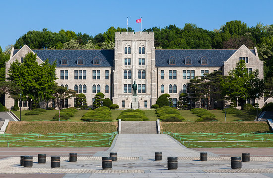 Korea University main building in Seoul, South Korea.