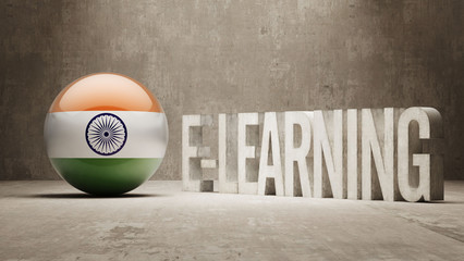 India. E-Learning  Concept
