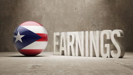 Naklejka premium Puerto Rico Earnings Concept