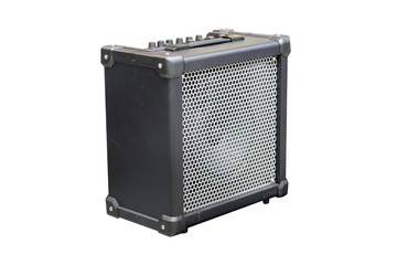 Guitar amplifier isolated under the white background