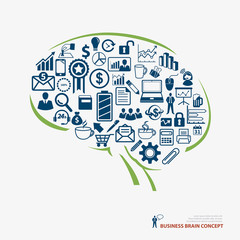 brain icon business concept