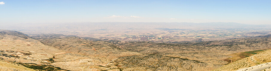 Panoramic view of Beqaa (Bekaa) Valley, Baalbeck, Lebanon