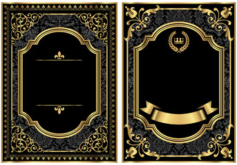 Gold Vintage Scroll Frames