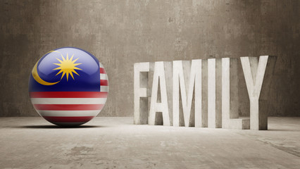 Naklejka premium Malaysia. Family Concept.