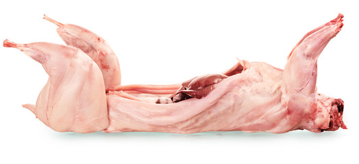 skinned carcass of a rabbit