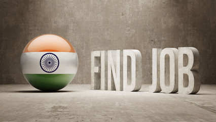 India. Find Job  Concept