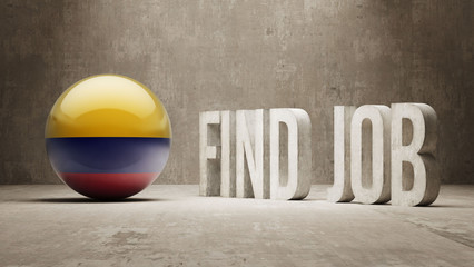 Colombia. Find Job  Concept